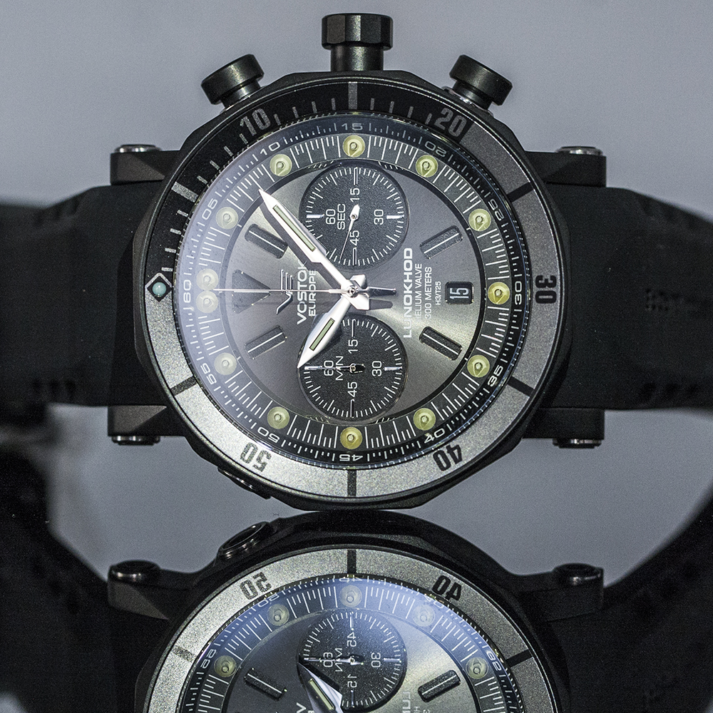 Vostok Europe 6S21-620E529 Lunokhod Lunokhod-2 Chrono zegarek męski sportowy mineralne utwardzane