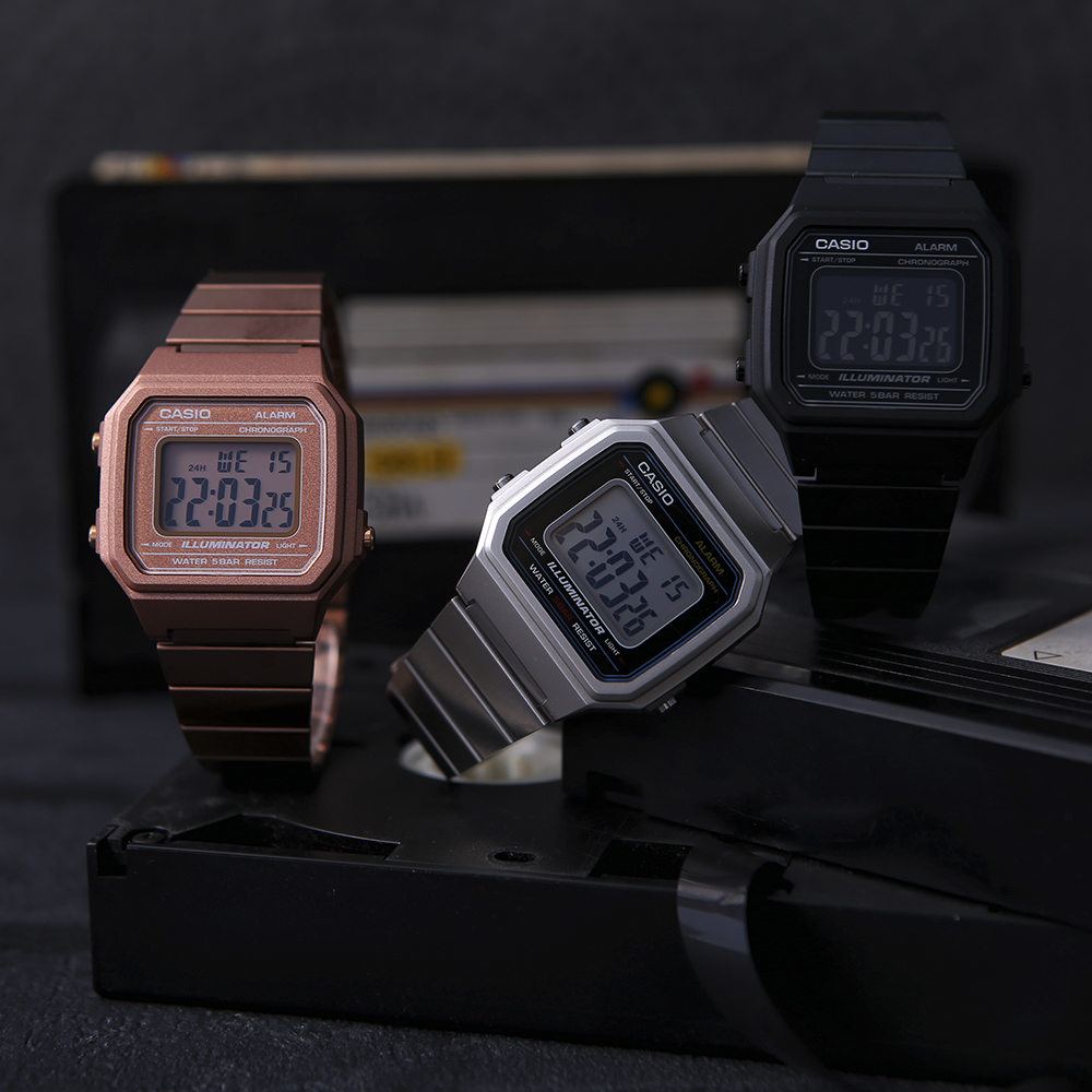 Casio Vintage B650WD-1AEF zegarek męski retro VINTAGE Maxi bransoleta