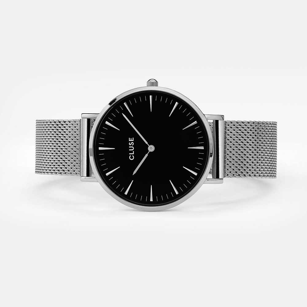 Cluse CW0101201004 Silver/Black La Boheme klasyczny zegarek srebrny