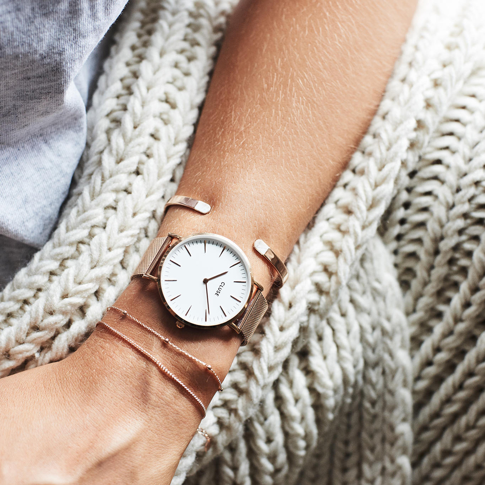 Cluse CW0101201001 La Boheme Rose Gold/White