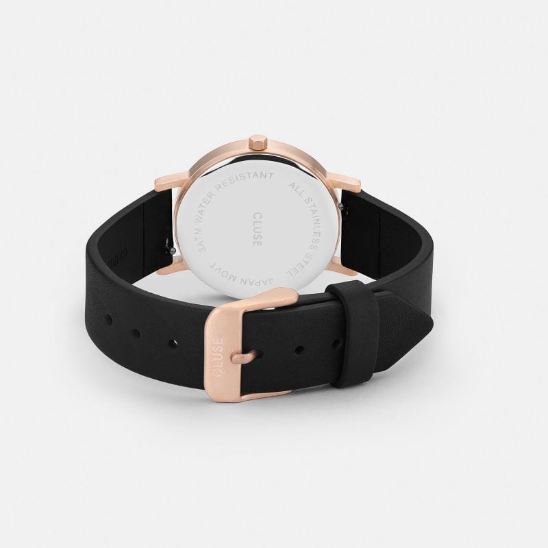 Cluse CL40104 Petite Rose Gold Black Marble/Black La Roche klasyczny zegarek różowe złoto