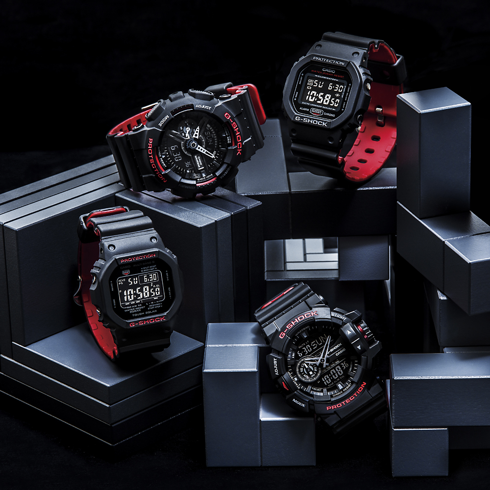 zegarek G-Shock DW-5600HR-1ER kwarcowy męski G-SHOCK Original BLACK AND RED HERITAGE