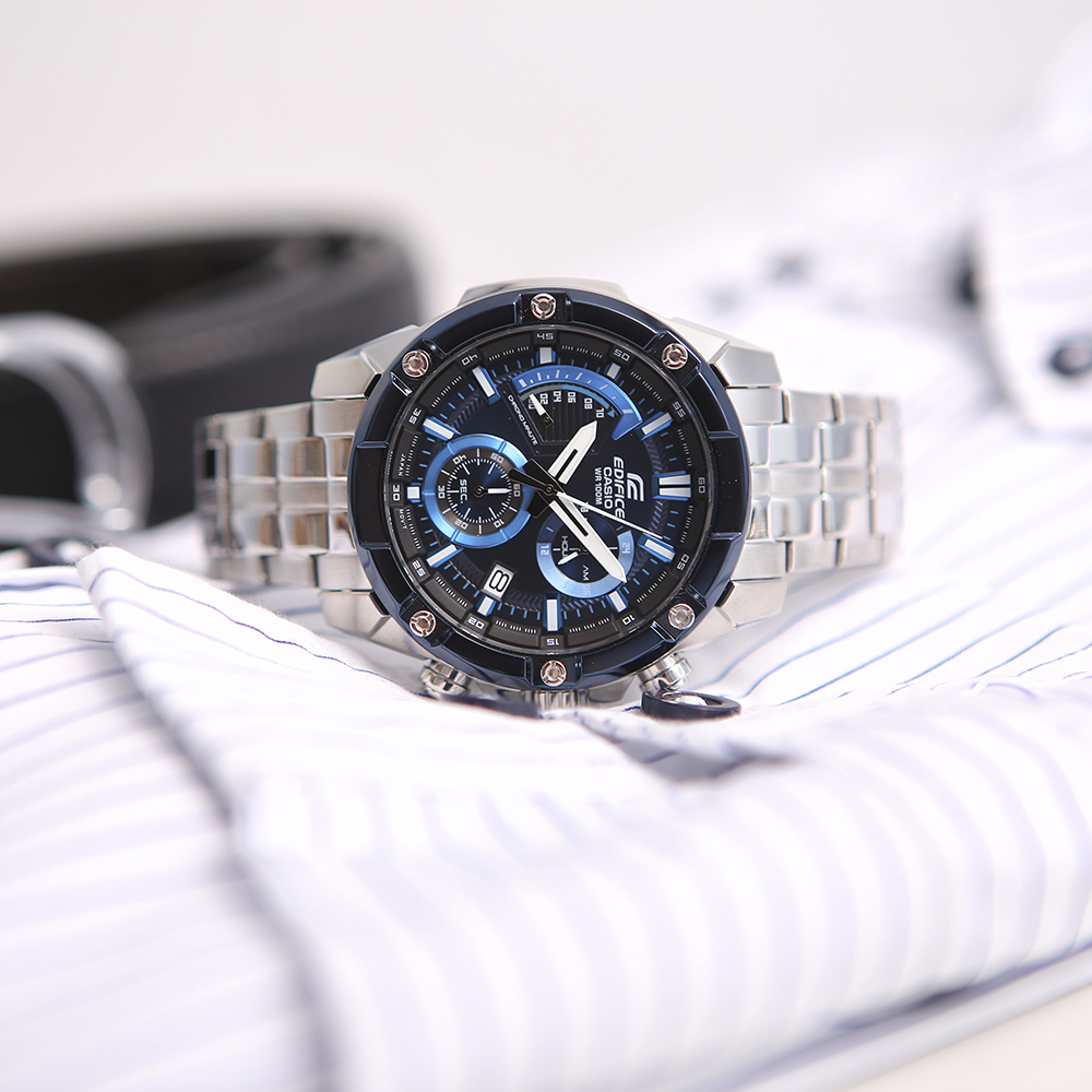 Edifice EFR-559DB-2AVUEF zegarek męski klasyczny EDIFICE Momentum bransoleta