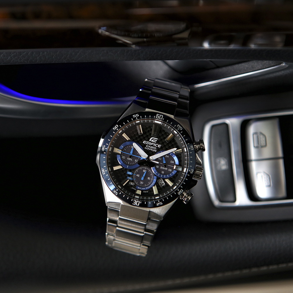 Edifice EFS-S520CDB-1BUEF zegarek srebrny klasyczny EDIFICE Premium bransoleta