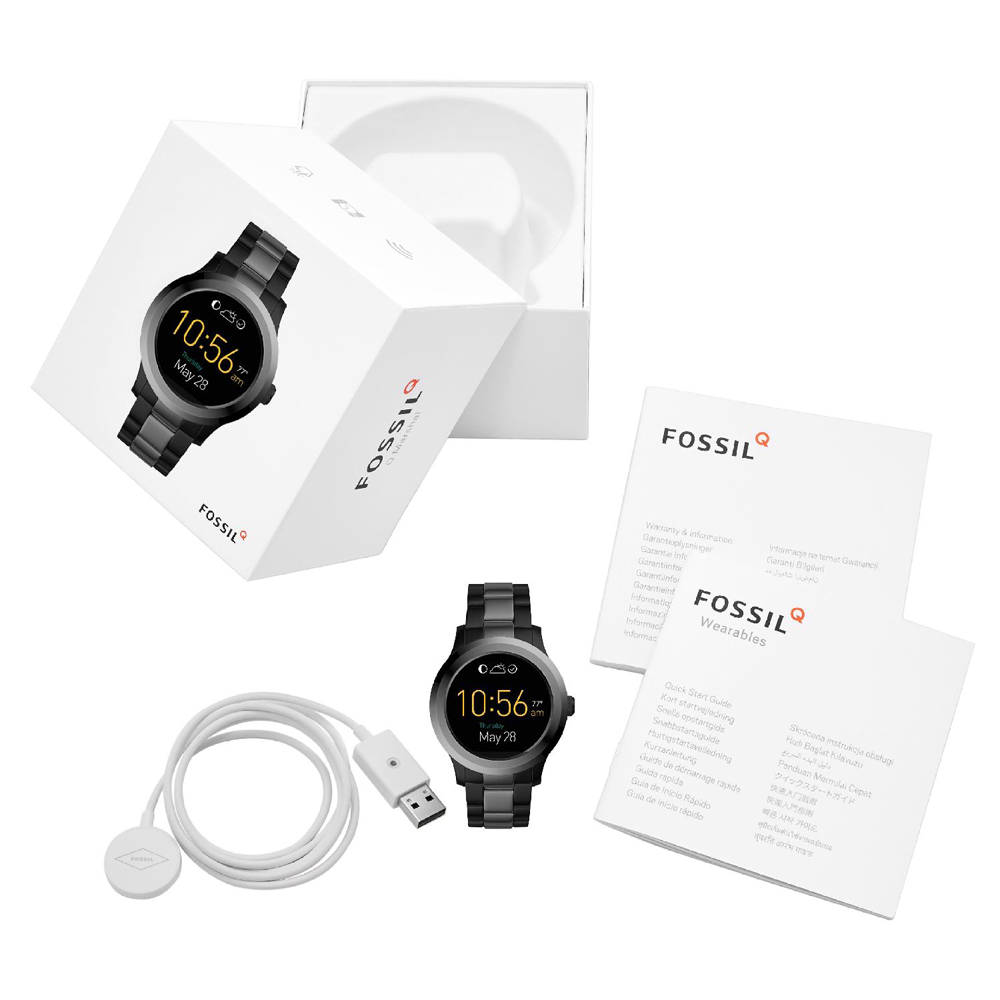 Fossil Smartwatch FTW2117 Q Founder 2.0 Smartwatch Fossil Q fashion/modowy zegarek czarny