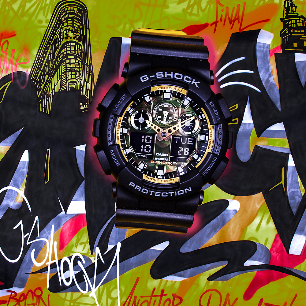 zegarek G-Shock GA-100BY-1AER czarny G-SHOCK Specials