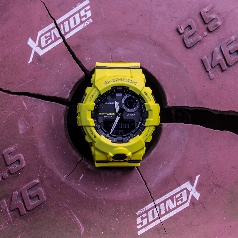 G-Shock GBA-800-9AER G-SQUAD BLUETOOTH SYNC STEP TRACKER G-SHOCK Original sportowy zegarek żółty
