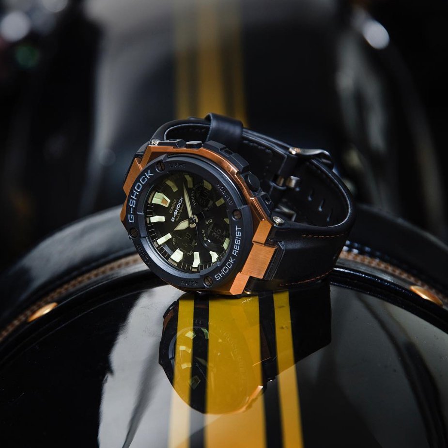G-Shock GST-W120L-1AER zegarek męski sportowy G-SHOCK G-STEEL pasek