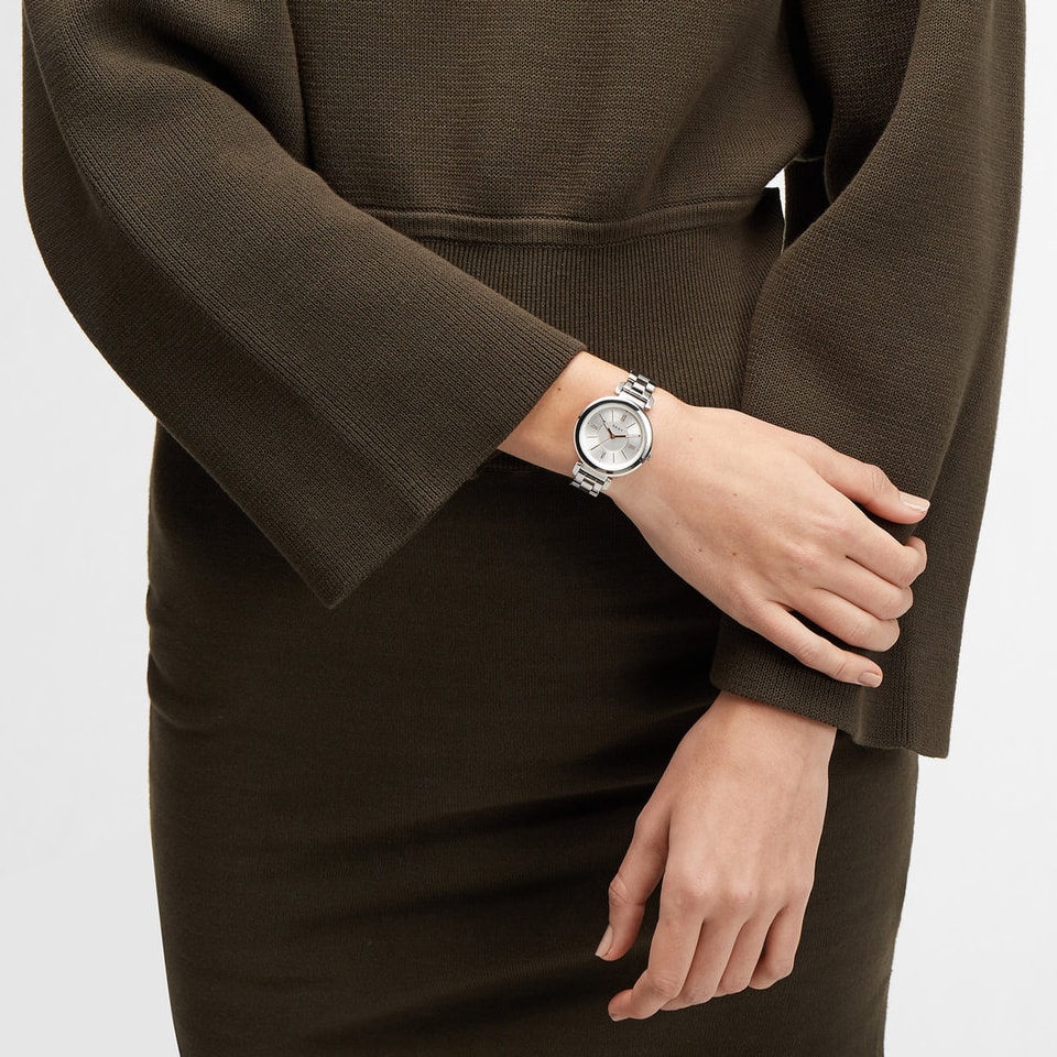 DKNY NY2582 zegarek srebrny klasyczny Bransoleta bransoleta