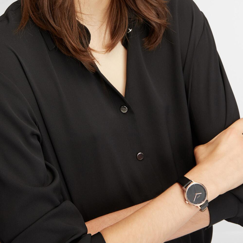 DKNY NY2641 THE MODERNIST Pasek klasyczny zegarek różowe złoto