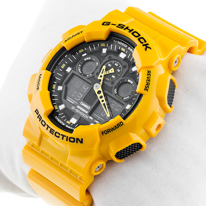 G-Shock GA-100A-9AER męski zegarek G-SHOCK Original pasek