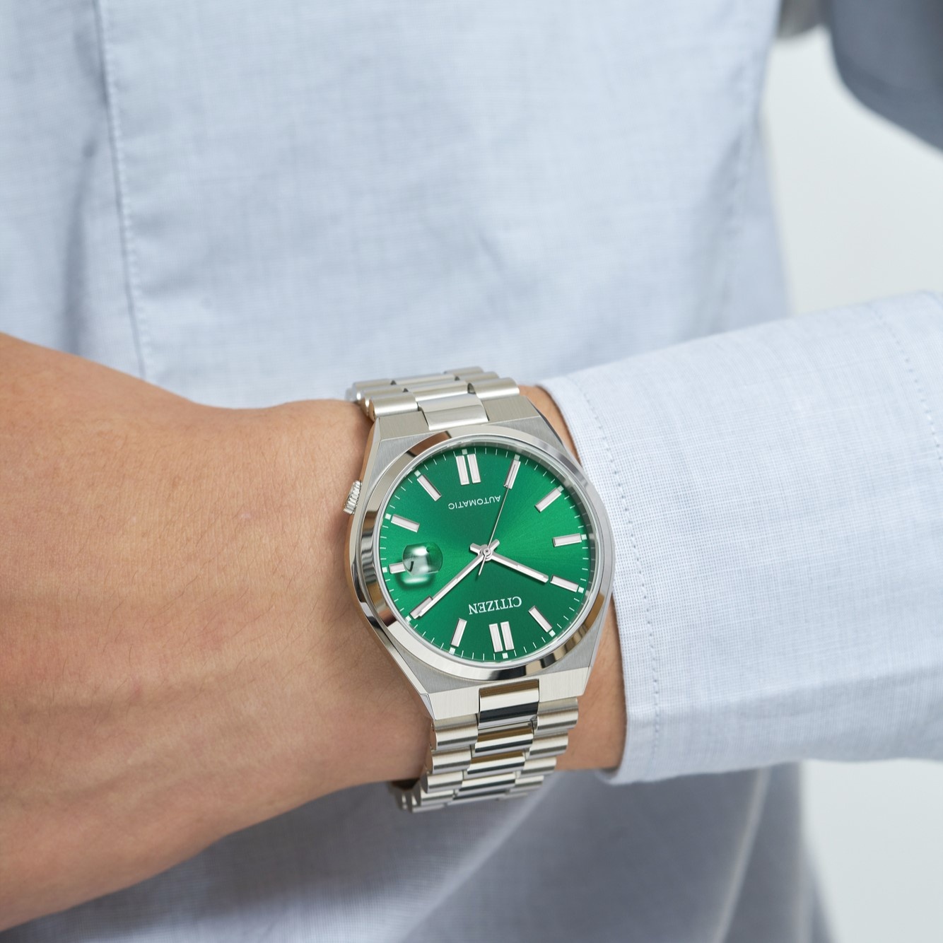 Zegarek Citizen Tsuyosa Green Automatic Classic Sapphire męski - miniatura 7