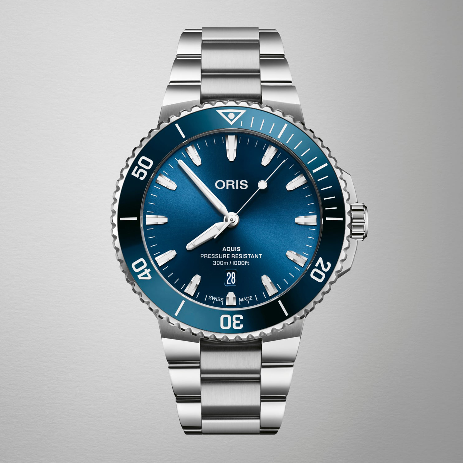 01 733 7789 4135-07 8 23 04PEB zegarek srebrny klasyczny Aquis bransoleta - miniatura 2