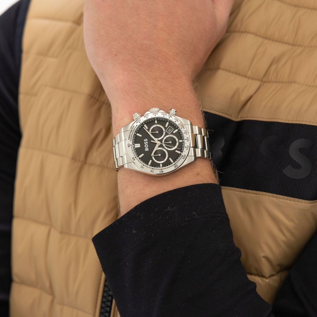 1514267 zegarek srebrny sportowy Hugo Boss bransoleta - miniatura 5