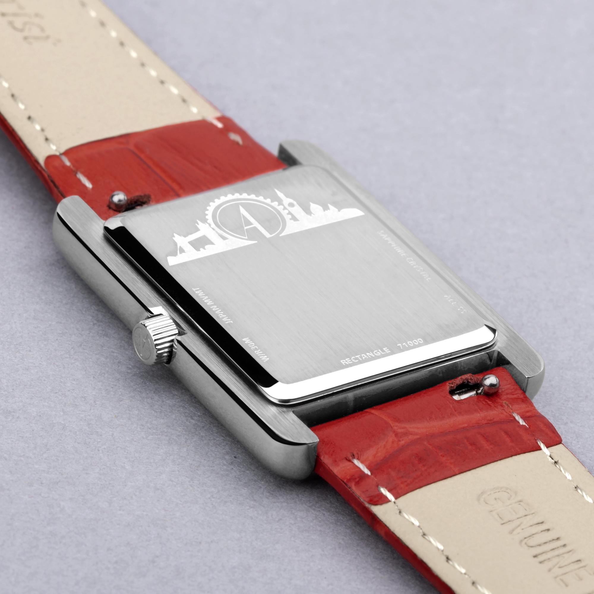 Accurist 71000 Rectangle 26mm - White Rectangle klasyczny zegarek srebrny