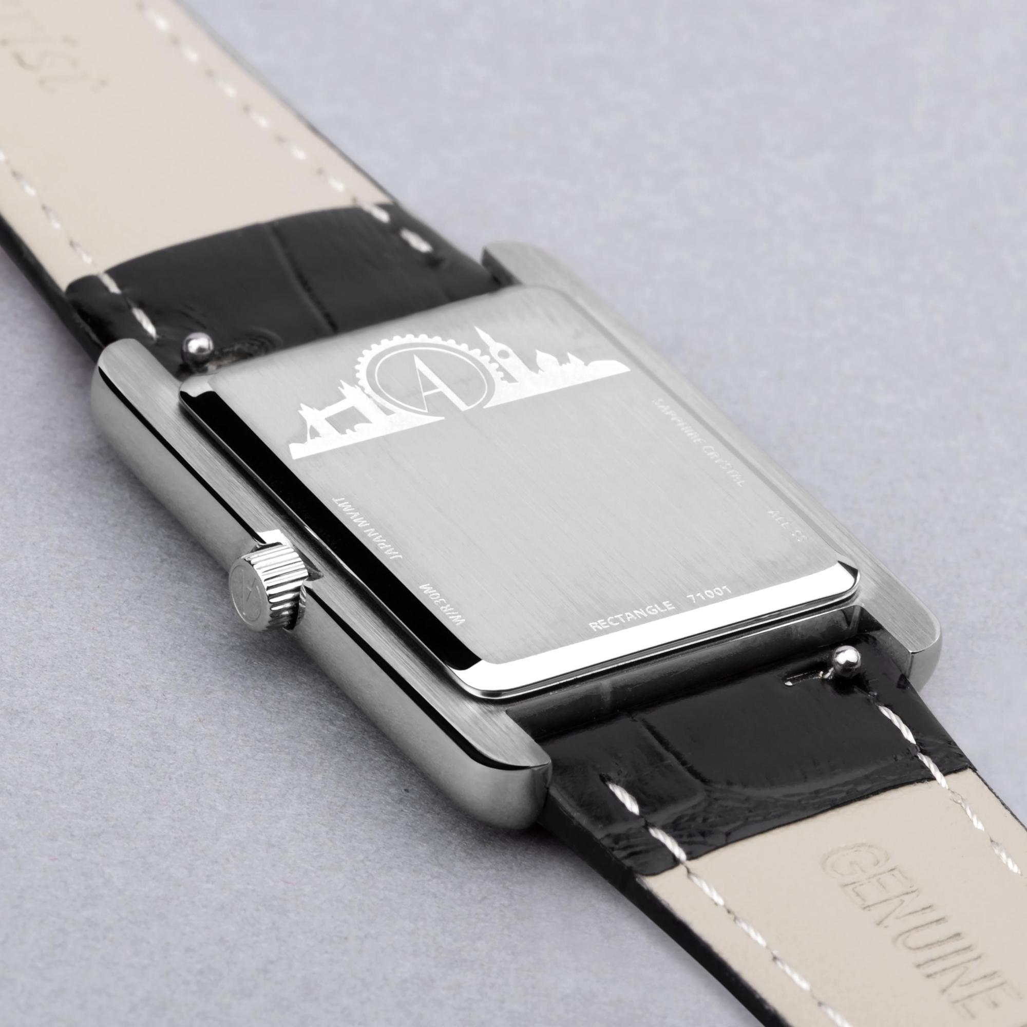 Accurist 71001 Rectangle 26mm - White Rectangle klasyczny zegarek srebrny