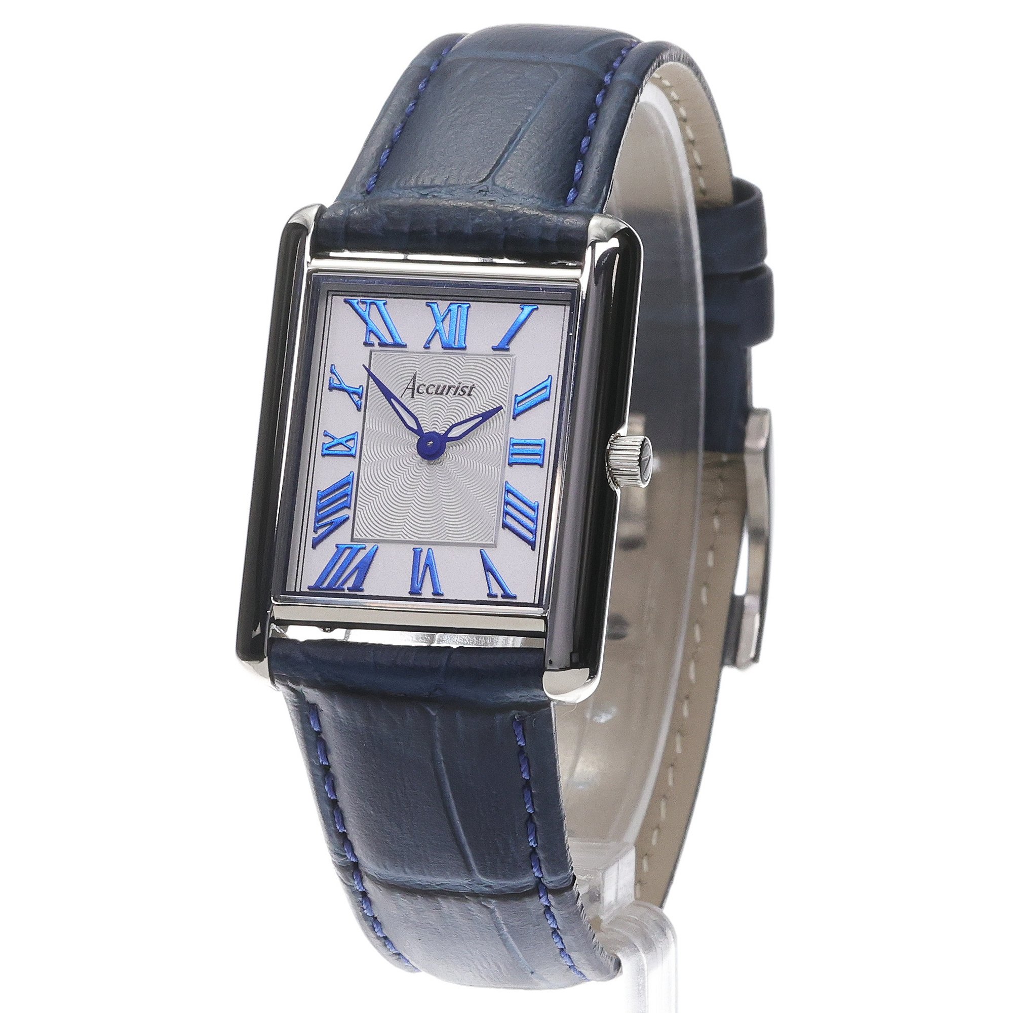 Accurist 71002 zegarek damski Rectangle srebrny
