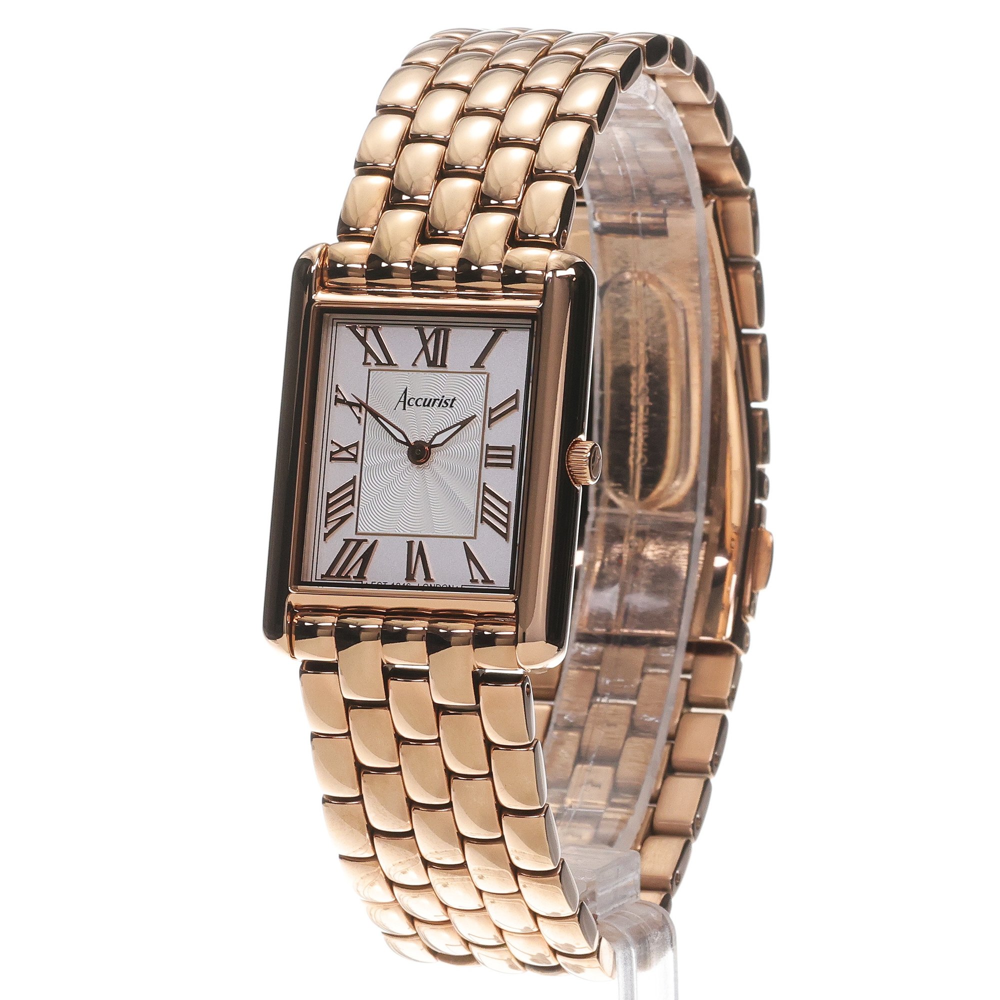 Accurist 71011 zegarek damski Rectangle różowe złoto