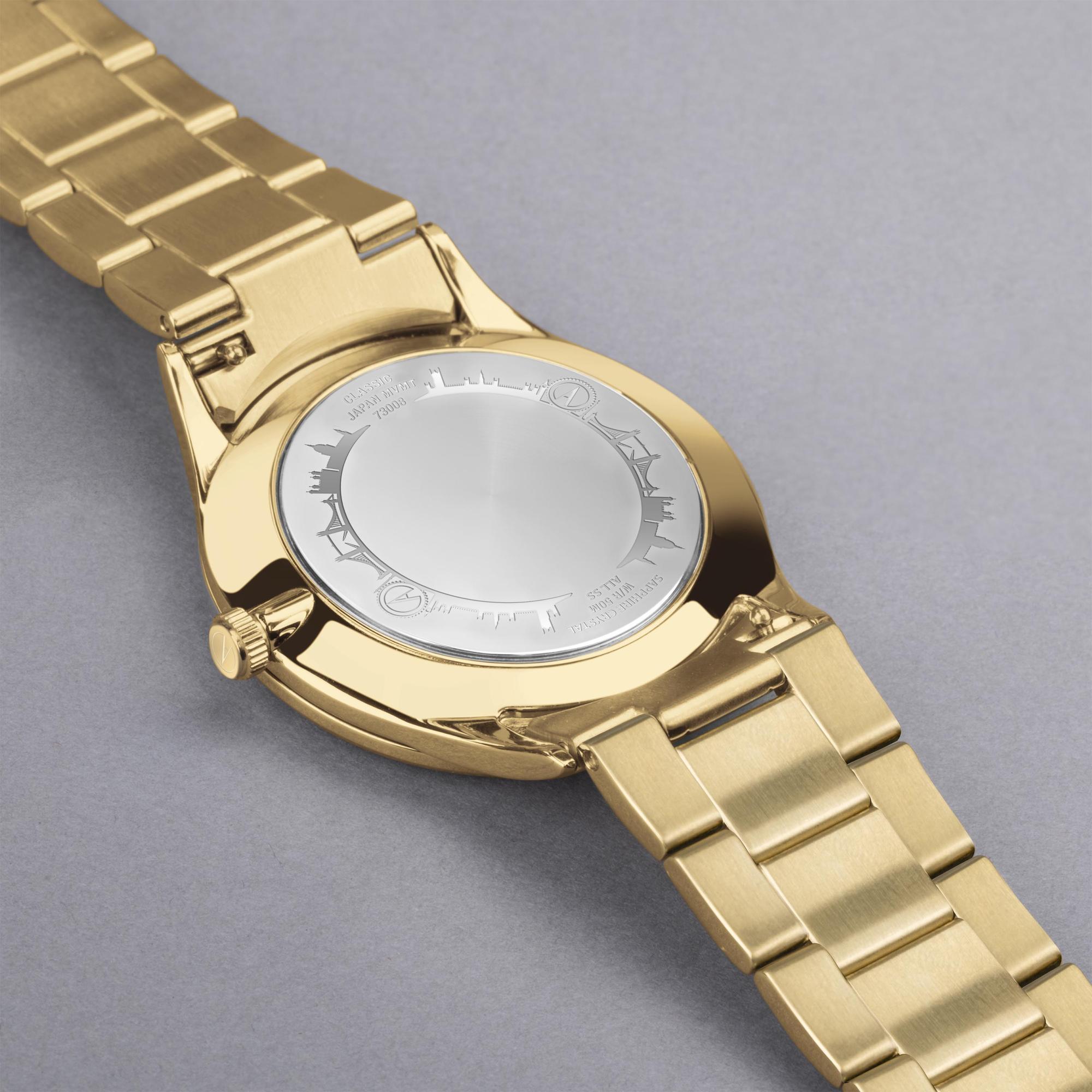 Accurist 73008 Classic 37mm - Silver Classic klasyczny zegarek złoty - miniatura 8