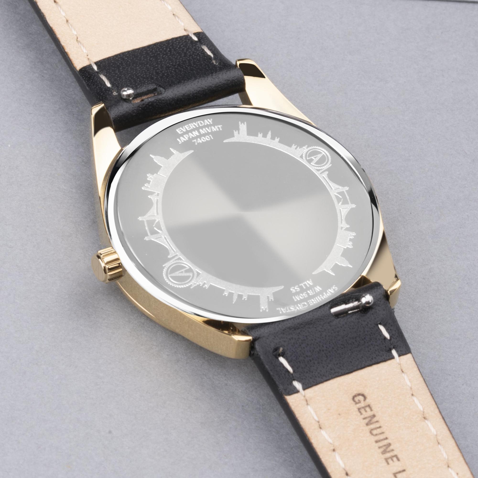 Accurist 74001 Everyday 30mm - Black Everyday klasyczny zegarek złoty