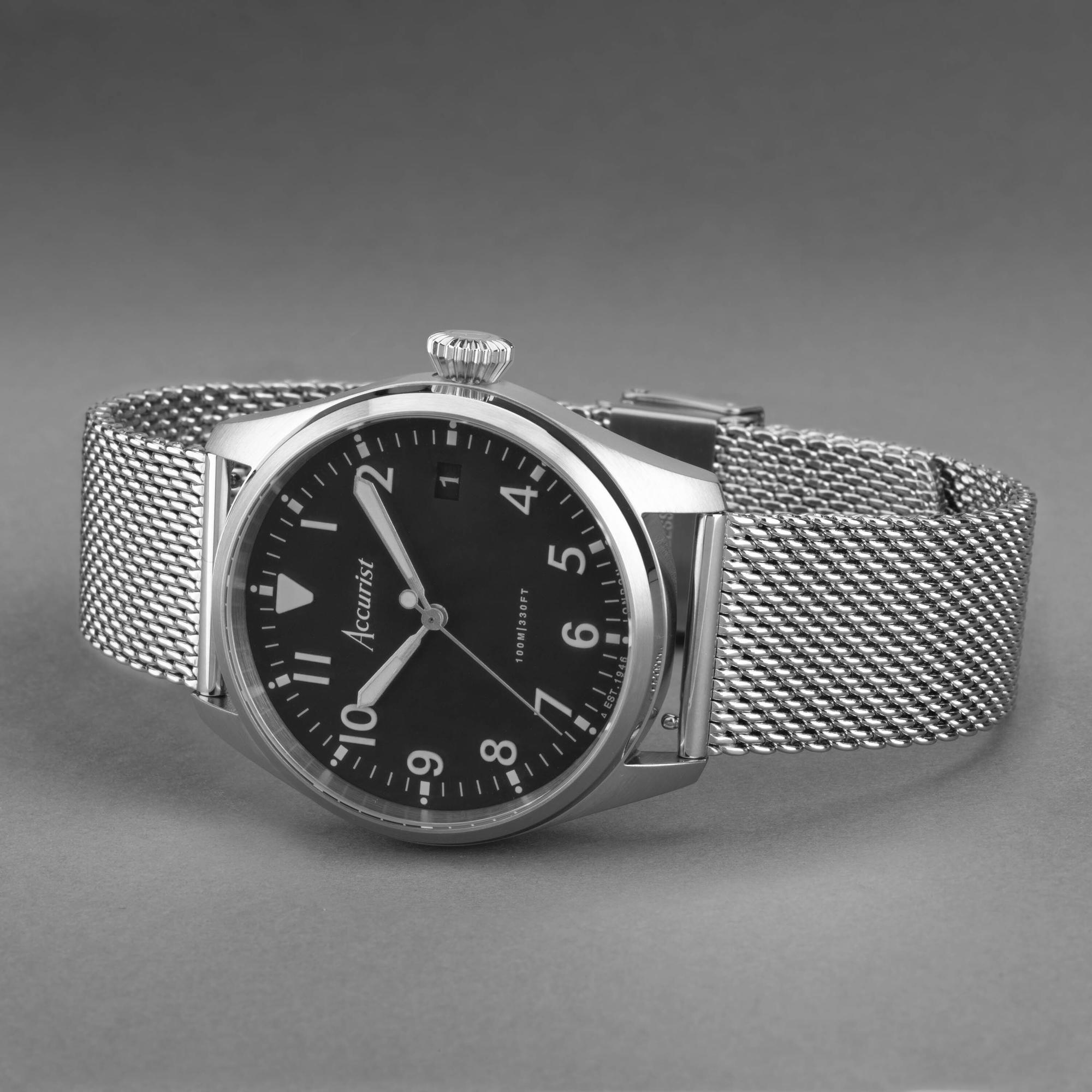 Accurist 76004X zegarek męski klasyczny Aviation bransoleta - miniatura 9