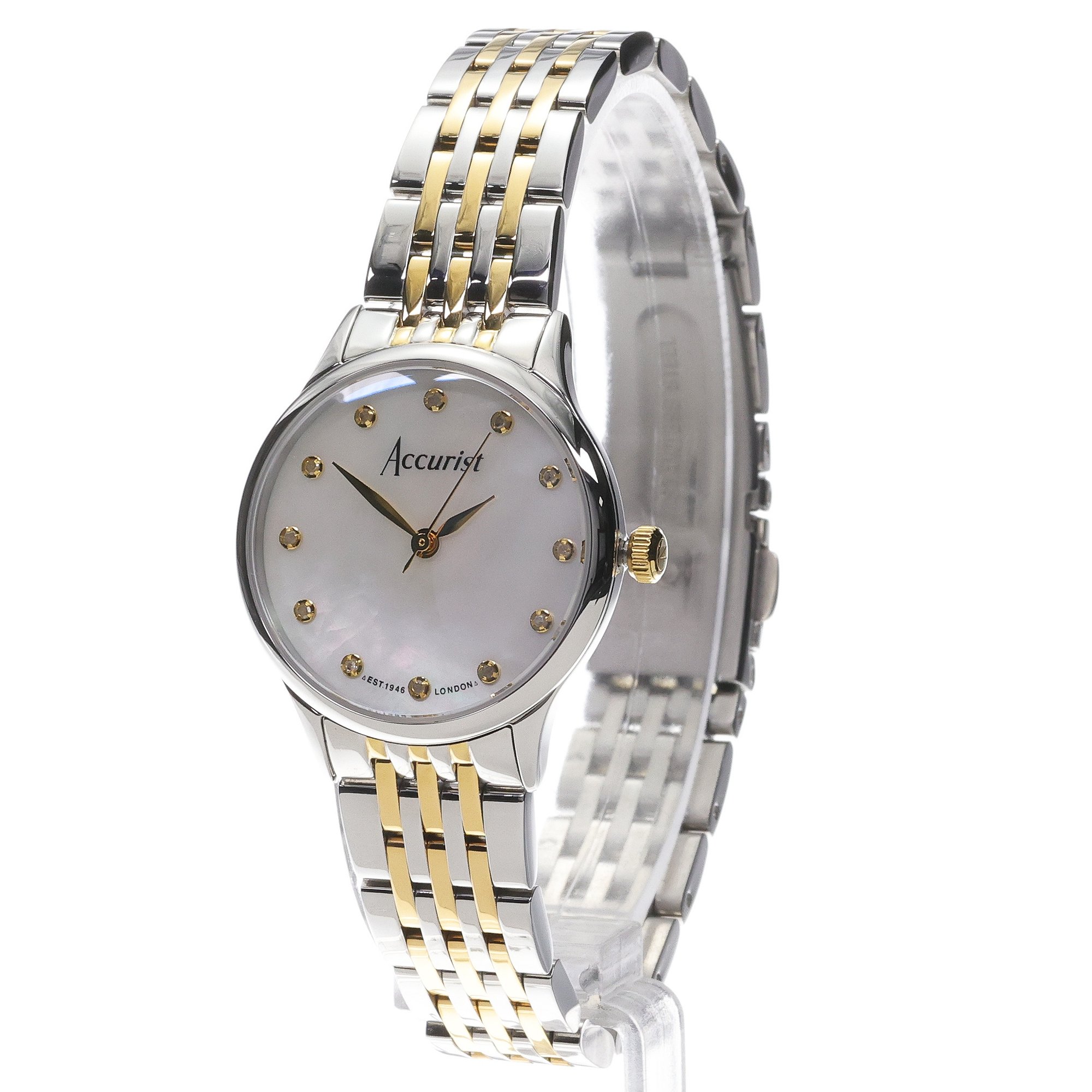 Accurist 77006 zegarek damski Dress srebrny