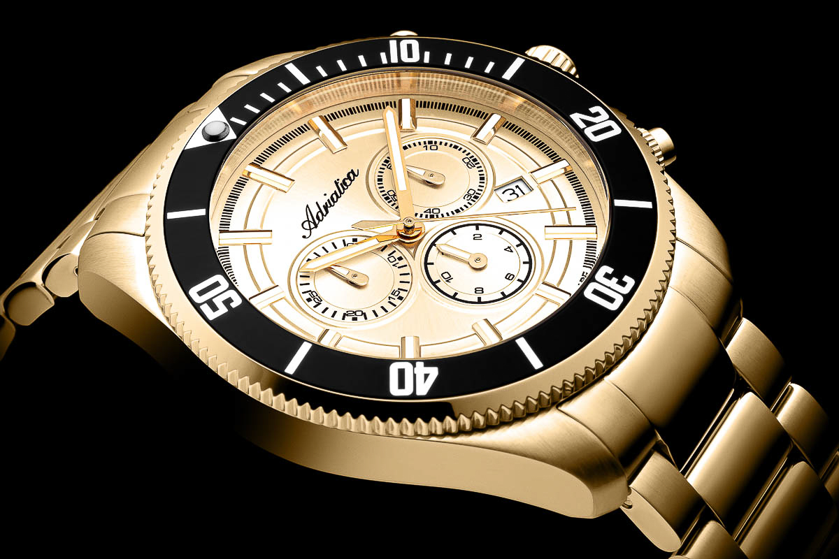 Adriatica A11391111CHN zegarek złoty sportowy Bransoleta bransoleta