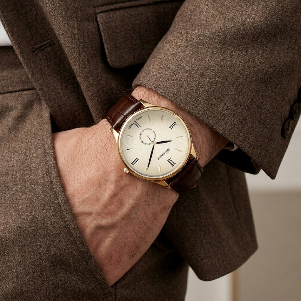 Adriatica A12301261QXL Classic Pasek klasyczny zegarek złoty