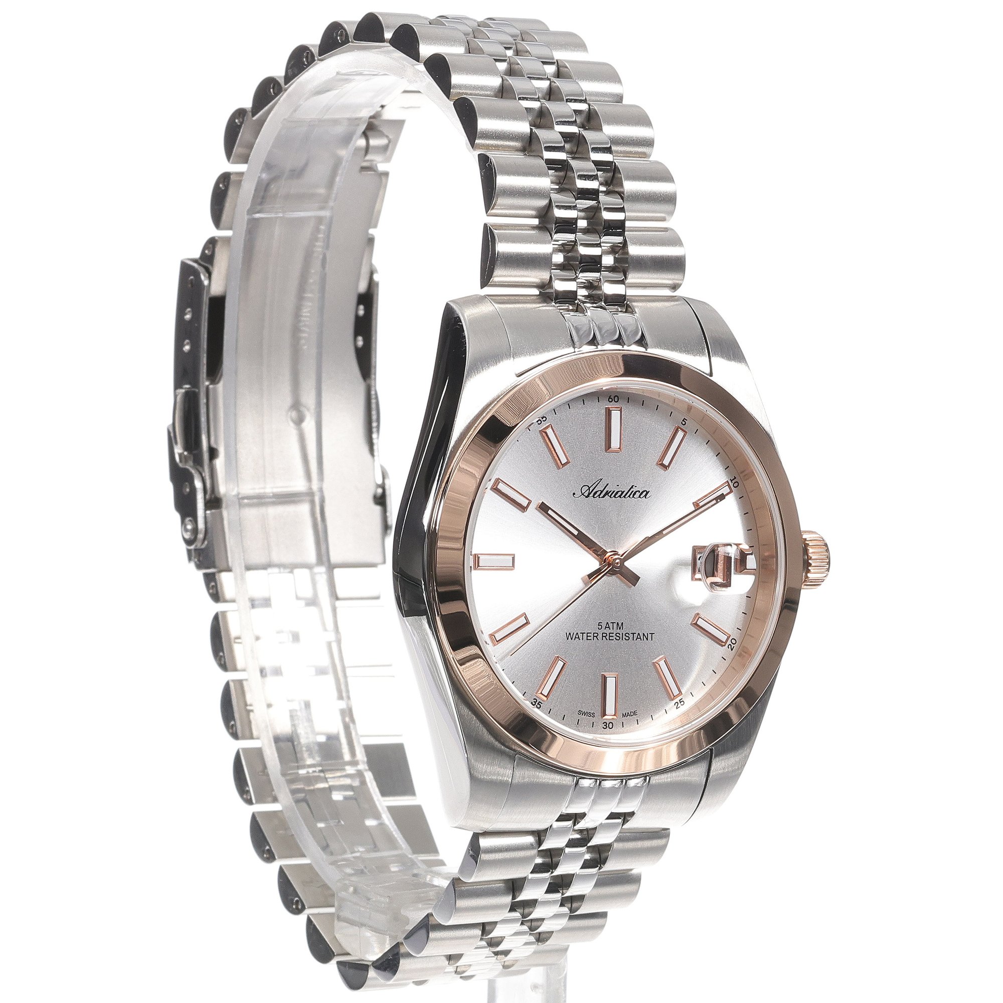 Adriatica A1299R113Q Classic Bransoleta klasyczny zegarek srebrny