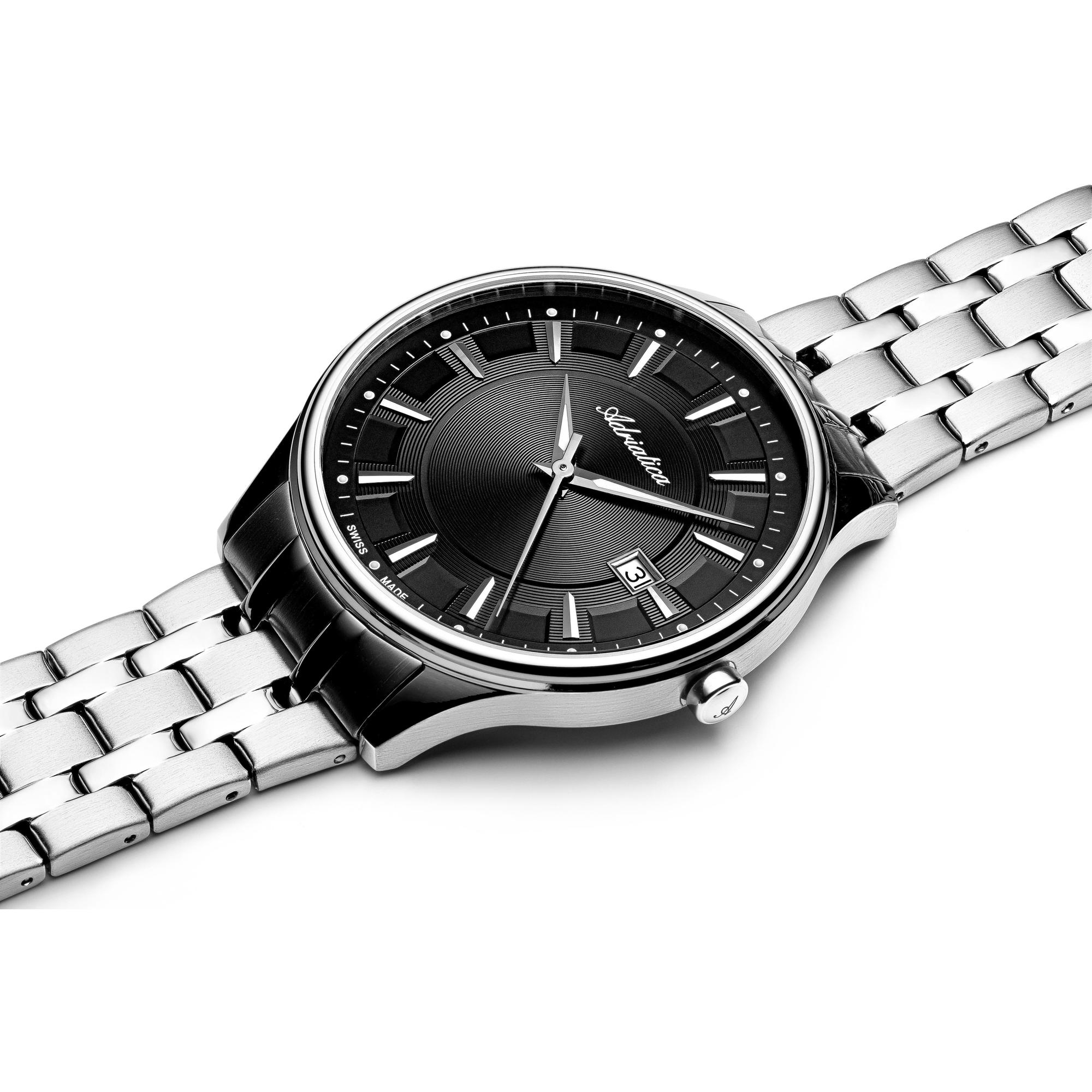 Adriatica A13005116Q Classic Bransoleta klasyczny zegarek srebrny