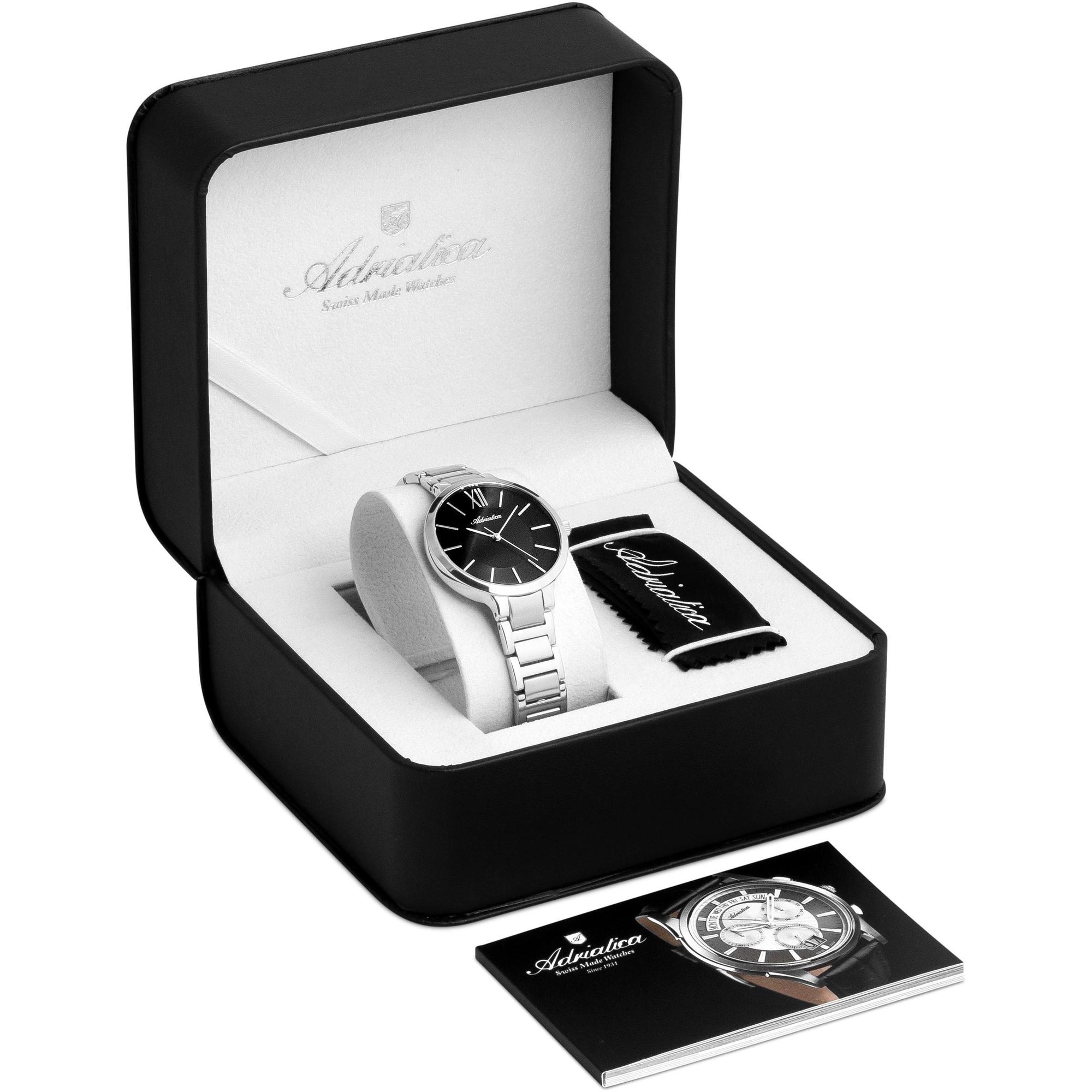 Adriatica A35715166Q Classic Bransoleta klasyczny zegarek srebrny