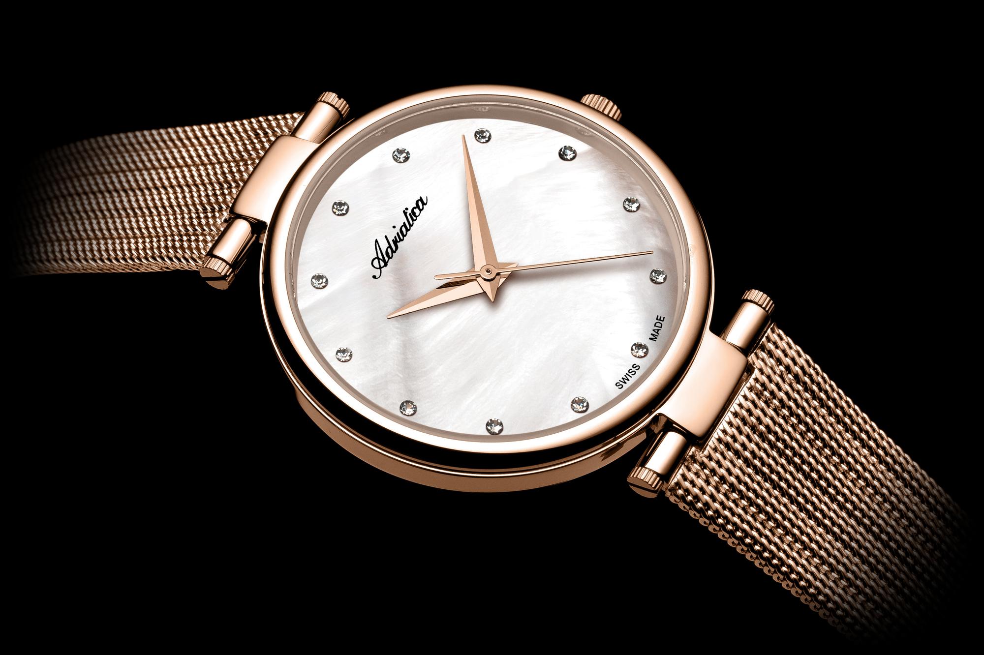 Adriatica A3689914FQ zegarek różowe złoto elegancki Bransoleta bransoleta - miniatura 6