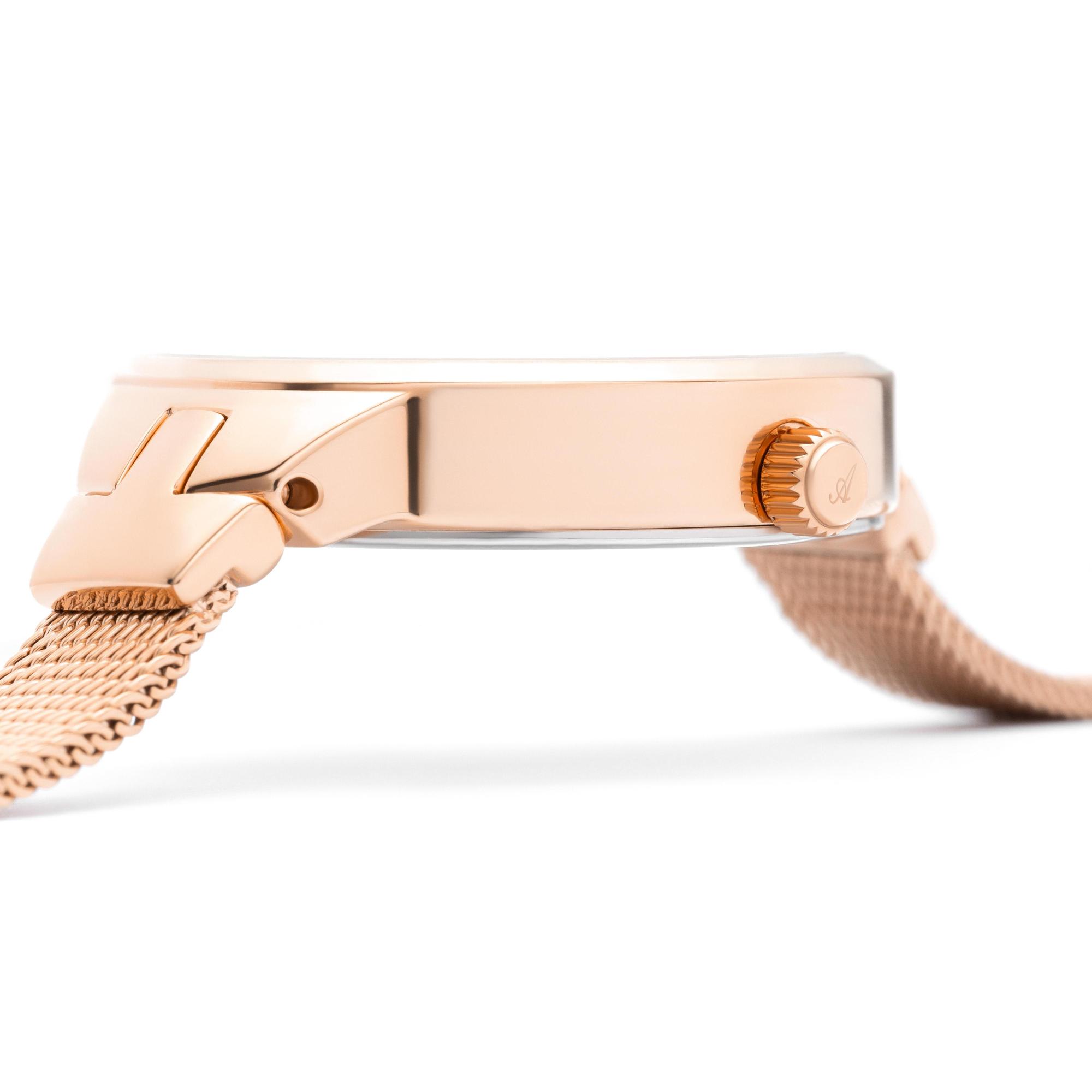 Adriatica A3719914MQ Fashion Bransoleta elegancki zegarek różowe złoto