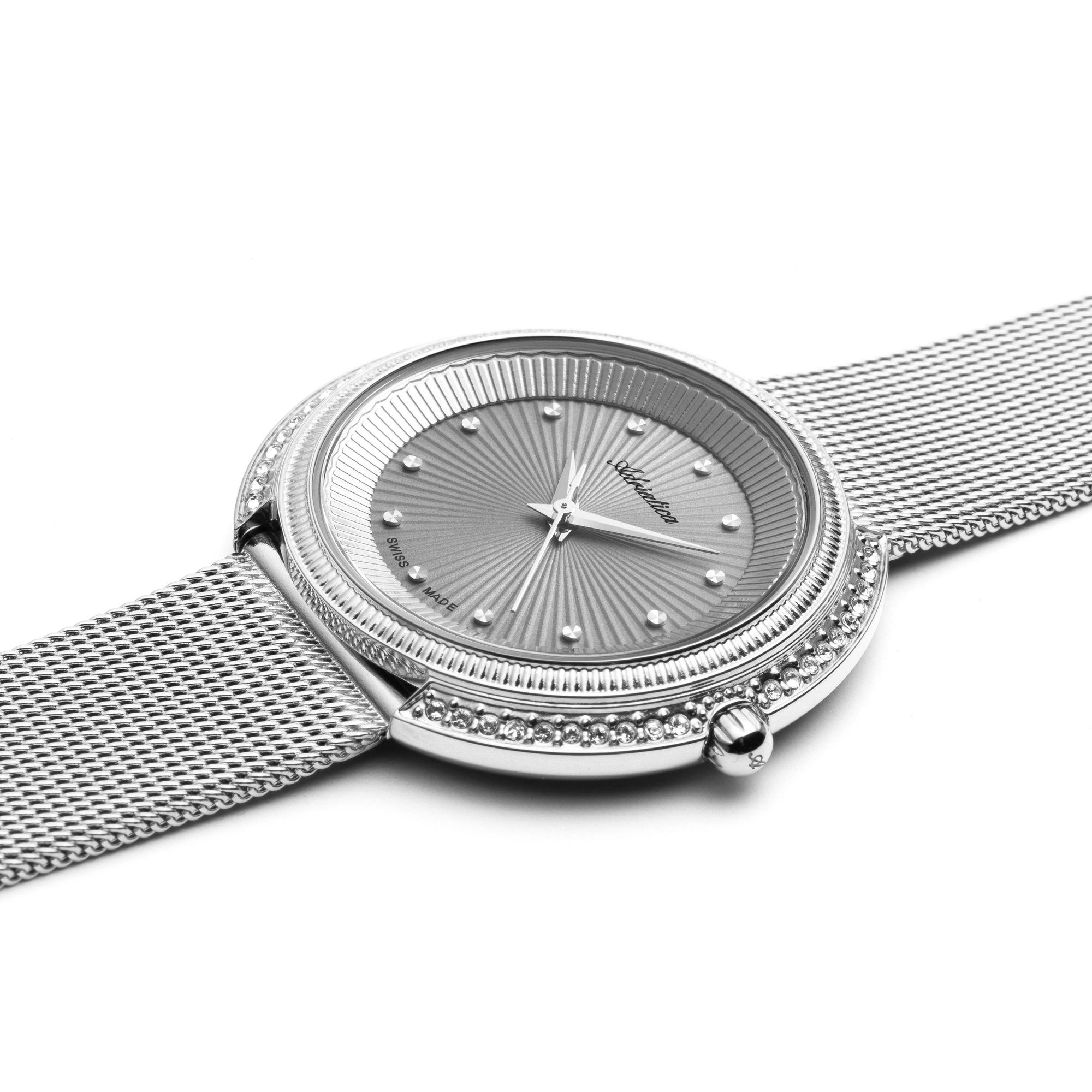 Adriatica A38165147Q zegarek srebrny elegancki Bransoleta bransoleta