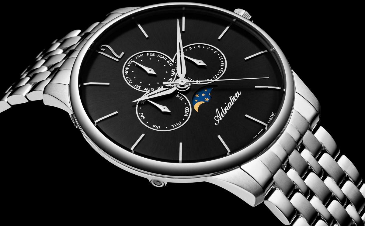 Adriatica A82695156QF Bransoleta Moonphase zegarek męski klasyczny mineralne - miniatura 6