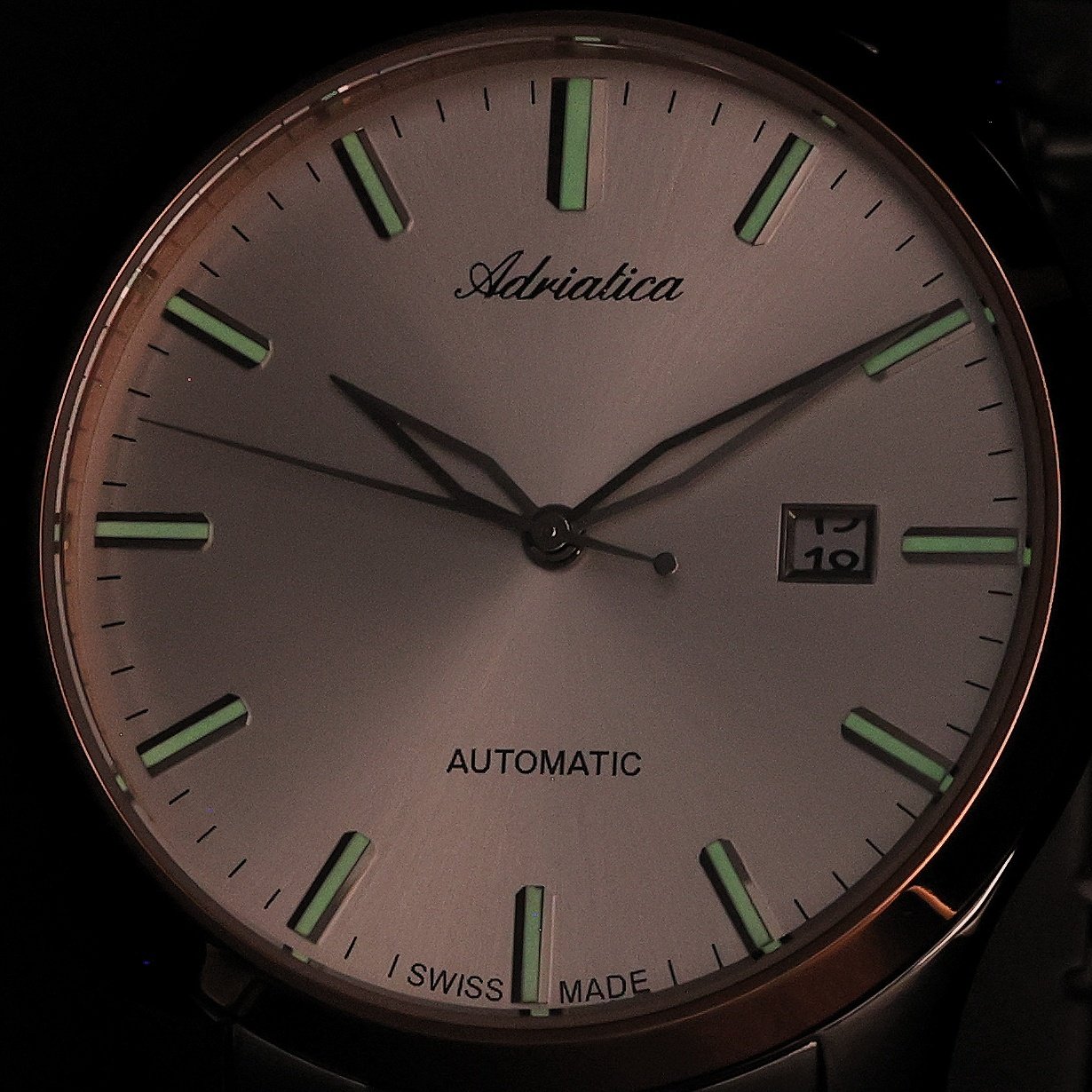 Adriatica A8277R113A zegarek srebrny klasyczny Automatic bransoleta