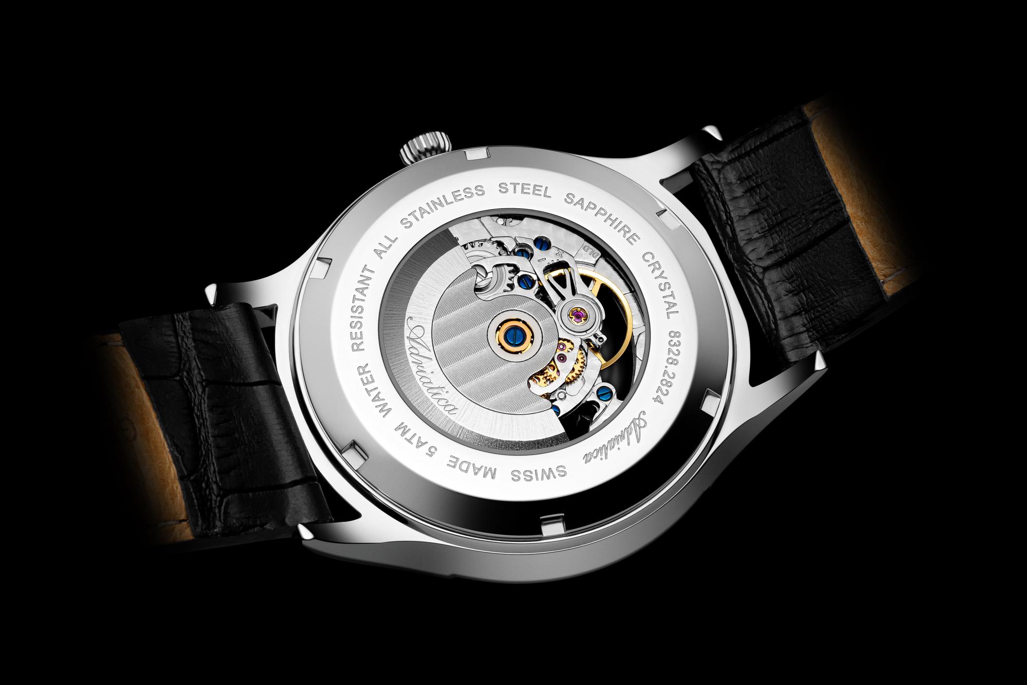 Adriatica A83285214SA zegarek srebrny klasyczny Automatic pasek