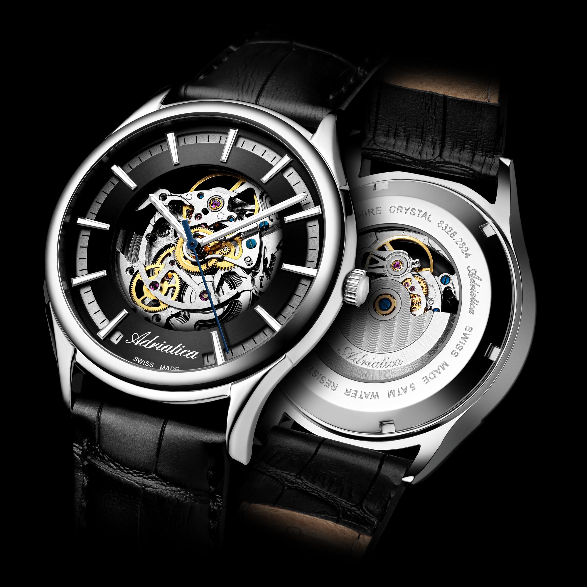 Adriatica A83285216SA zegarek srebrny klasyczny Automatic pasek