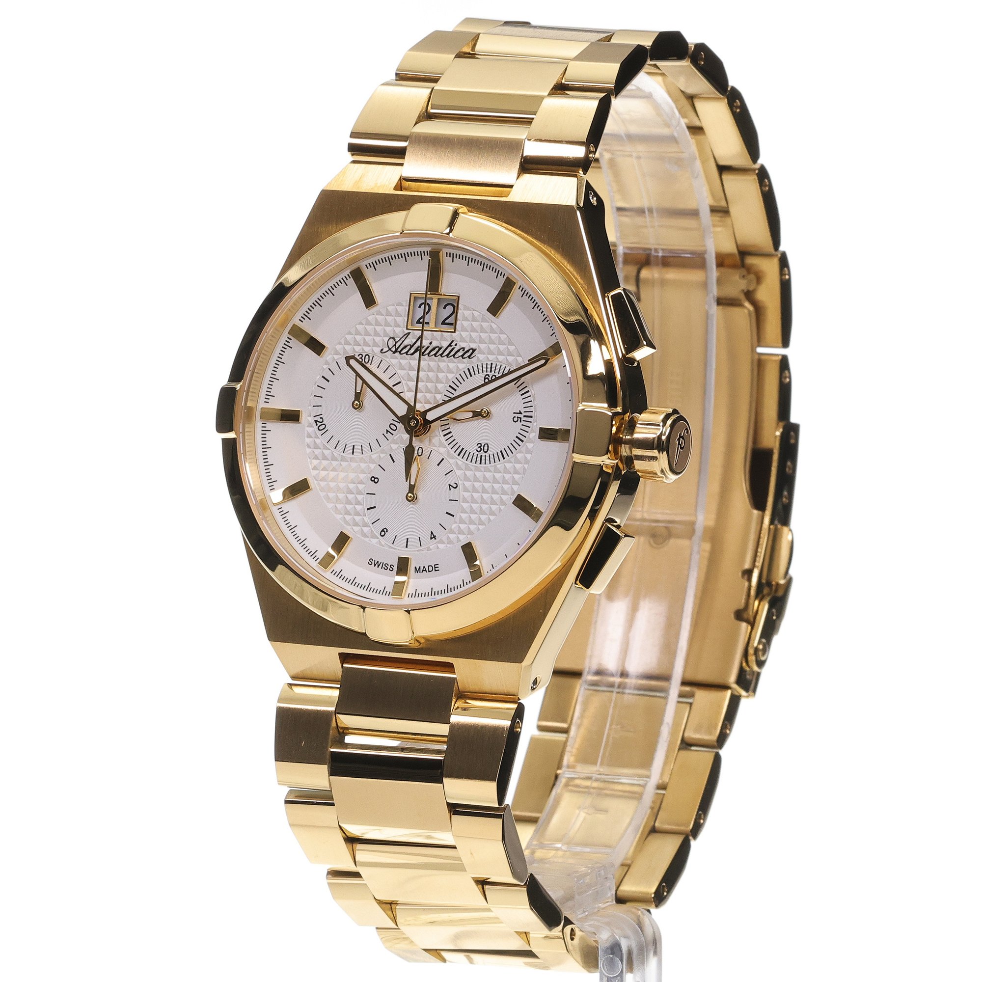 Adriatica A83361113CH Classic Chronograph zegarek klasyczny Bransoleta - miniatura 2