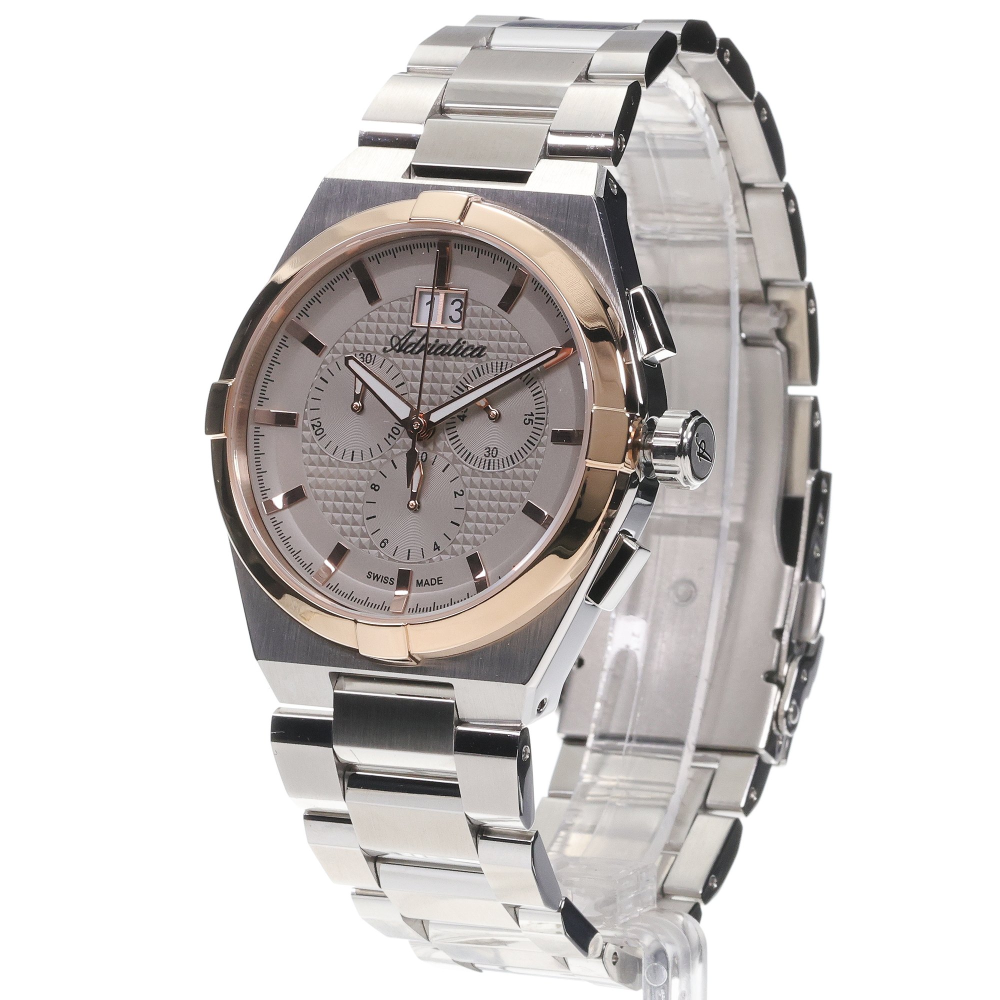 Adriatica A8336R117CH Classic Chronograph zegarek sportowy Bransoleta