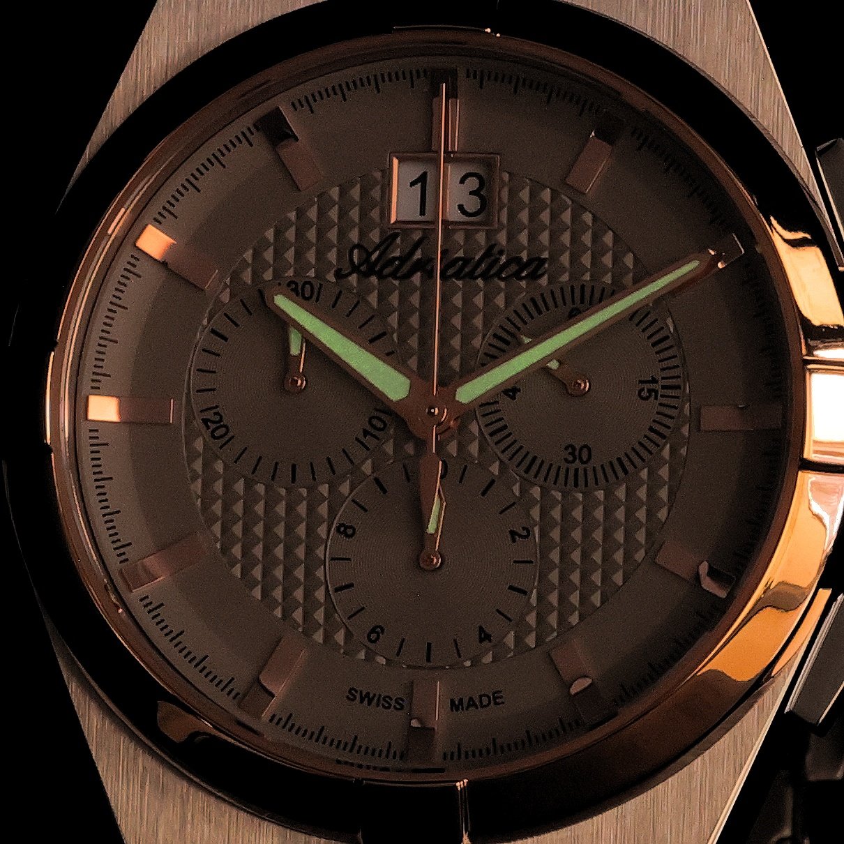 Adriatica A8336R117CH zegarek srebrny sportowy Bransoleta bransoleta