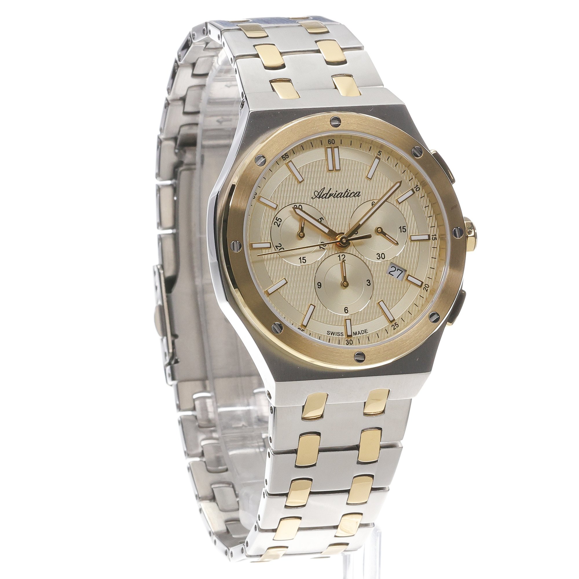 Adriatica A83372111CH Classic Chronograf Męskie sportowy zegarek srebrny