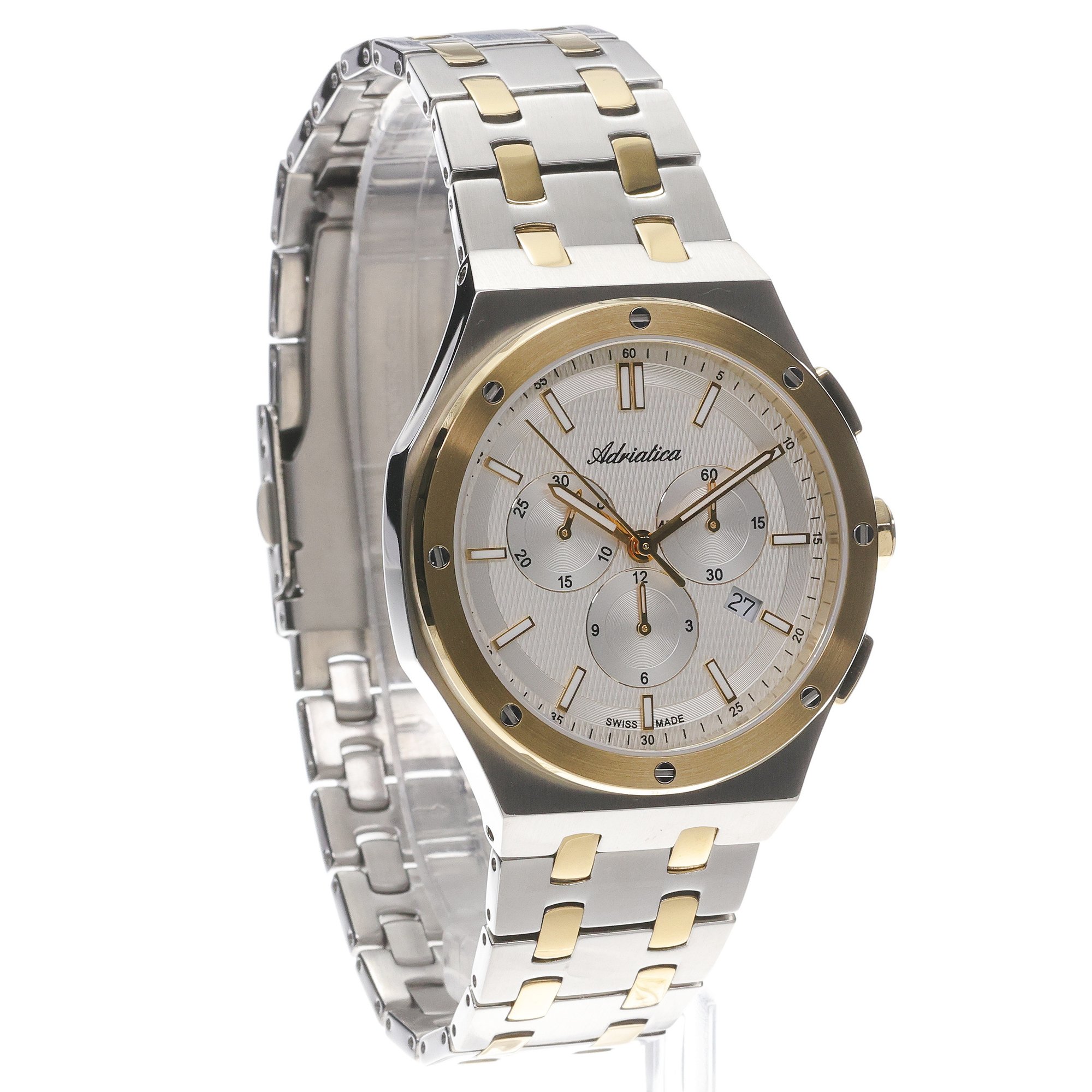 Adriatica A83372113CH Classic Chronograf Męskie sportowy zegarek srebrny