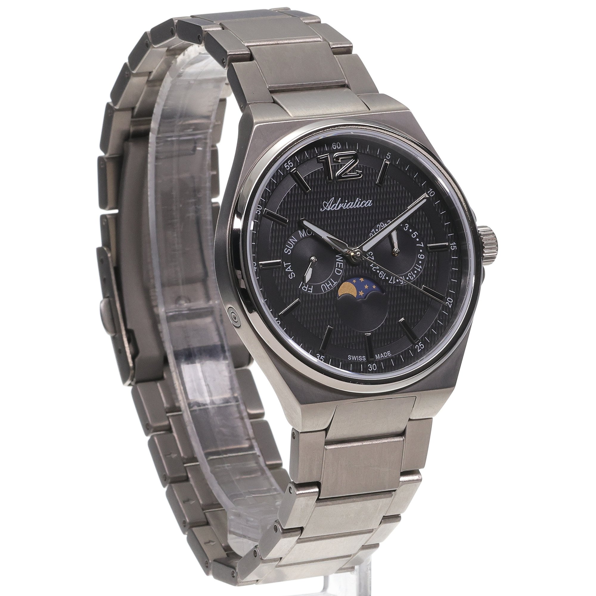 Adriatica A83464154QF Męskie Multifunction zegarek męski elegancki szafirowe - miniatura 3