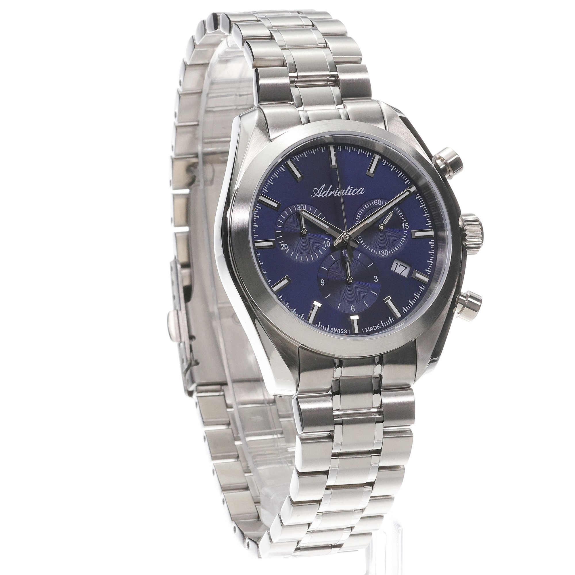 Adriatica A83505115CH Bransoleta zegarek męski elegancki szafirowe - miniatura 3