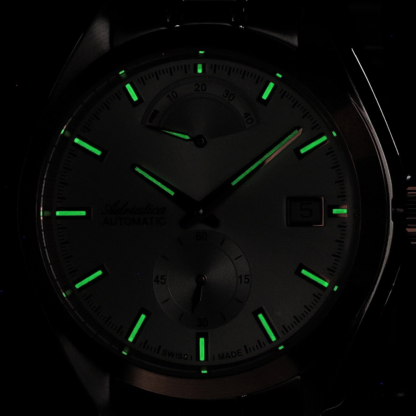 Adriatica A8350R113A zegarek srebrny klasyczny Automatic bransoleta - miniatura 5