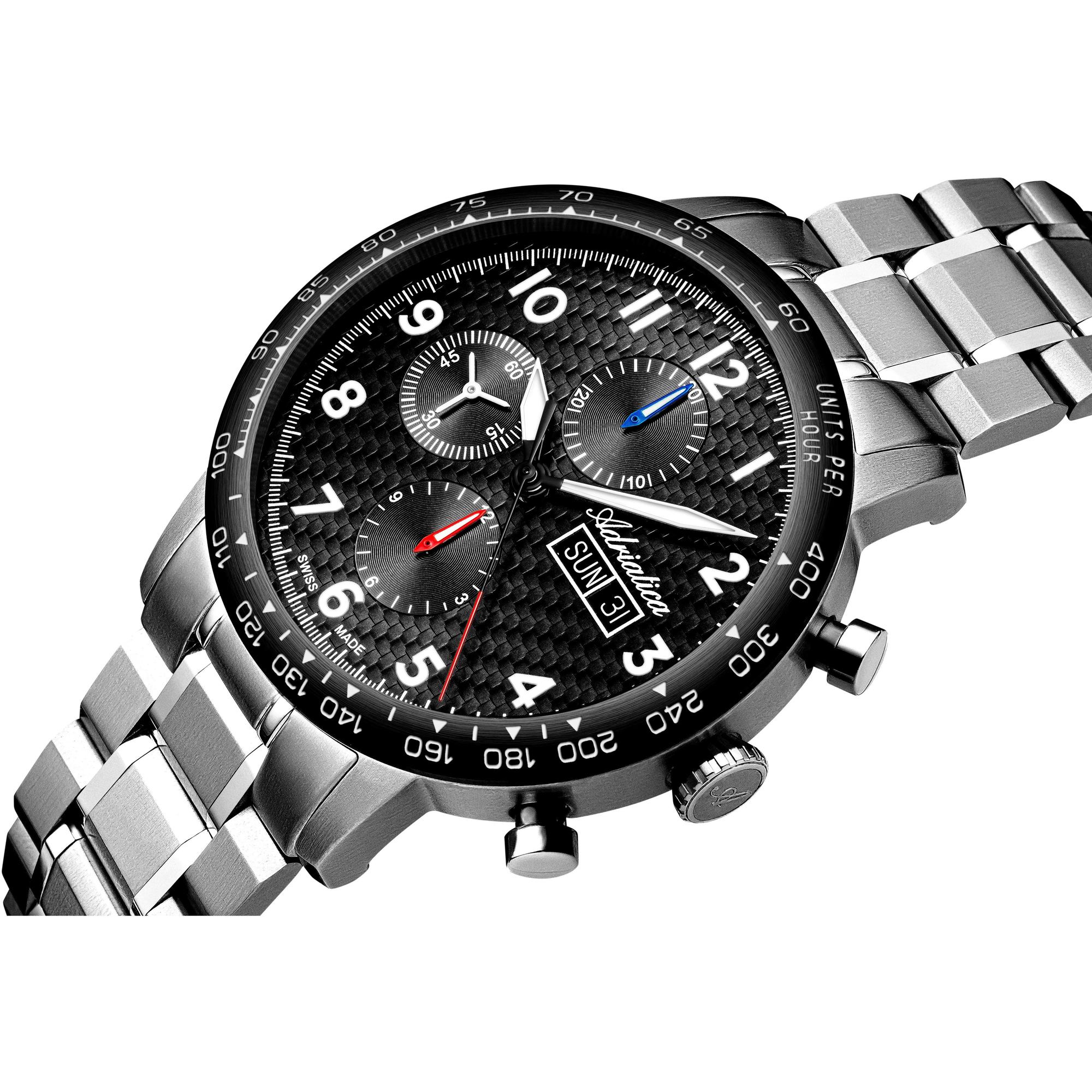Adriatica A83834124ACH Automatic zegarek męski klasyczny szafirowe - miniatura 2