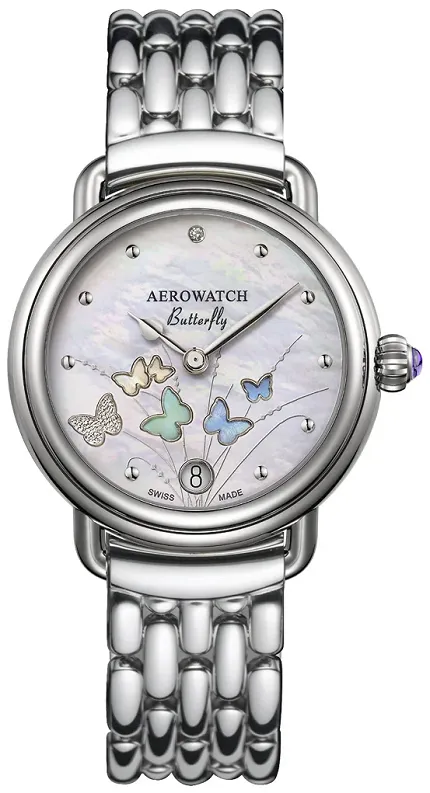 Aerowatch 44960-AA05-M Les Grandes Classiques 1942 BUTTERFLY - zdjęcie 1