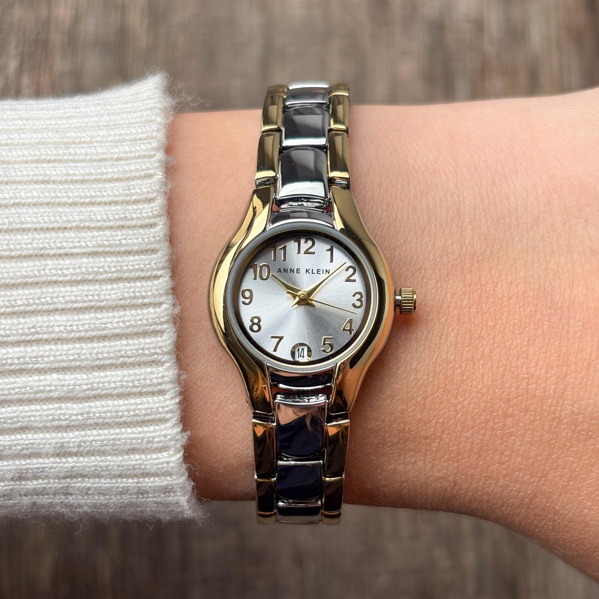 Anne Klein 10-6777SVTT zegarek srebrny fashion-modowy Bransoleta bransoleta
