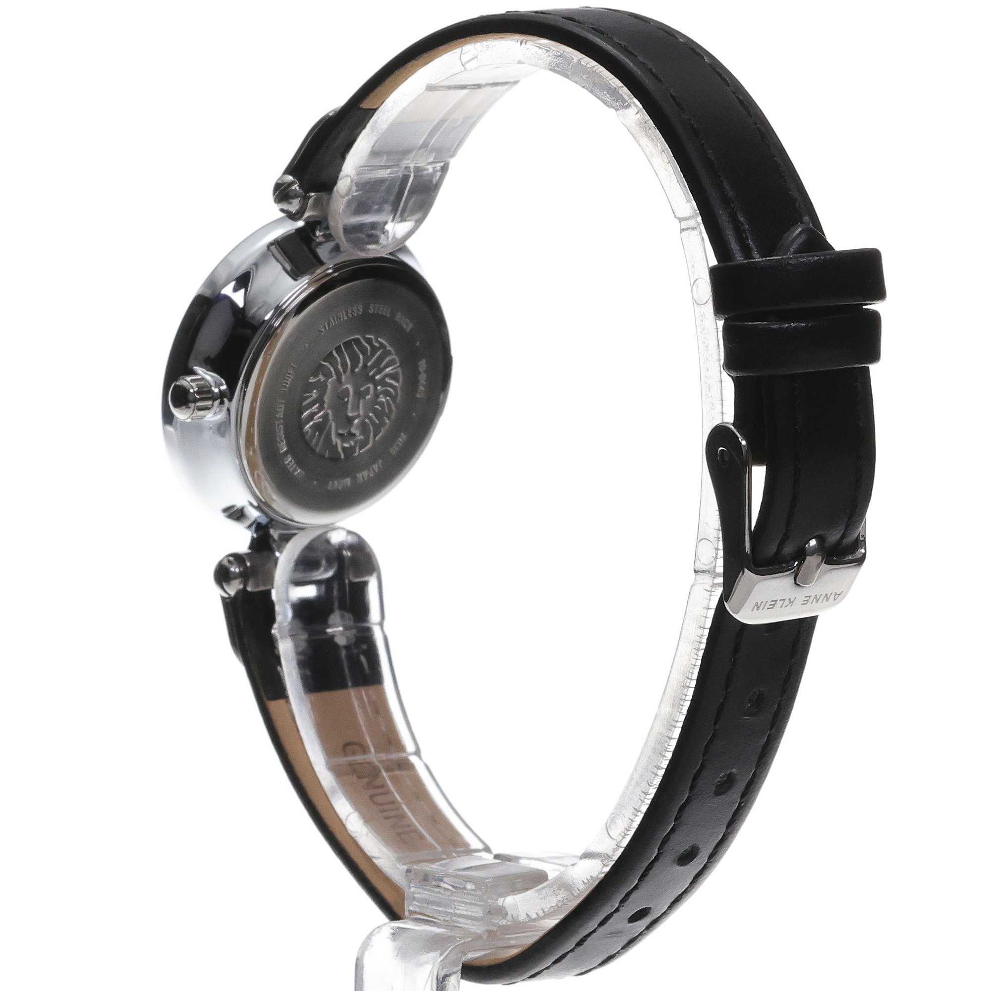 Anne Klein 10-9443AQBK zegarek srebrny elegancki Anne Klein pasek
